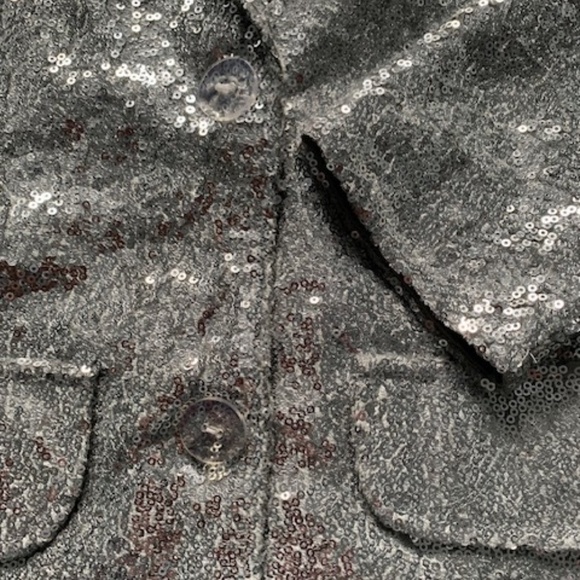 Silver Sequinned relaxed blazer - Medium - Picture 4 of 8